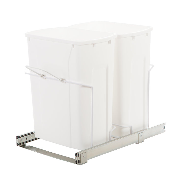 Knape&Vogt Plastic 8.75 Gallon Pull Out/Under Counter Trash Can Systems Wayfair